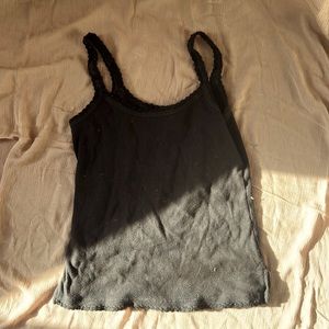 Black beaded tank top